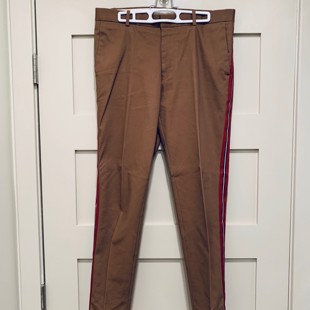 Topman Side Stripe Crop Trousers